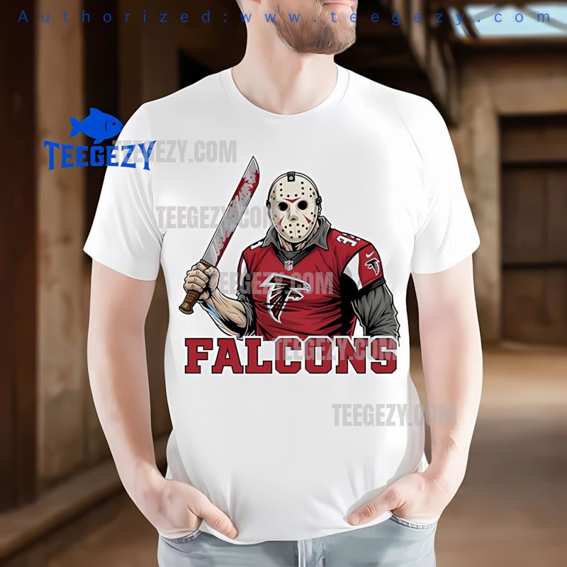 Atlanta Falcons Jason Voorhees Machete Football Tee