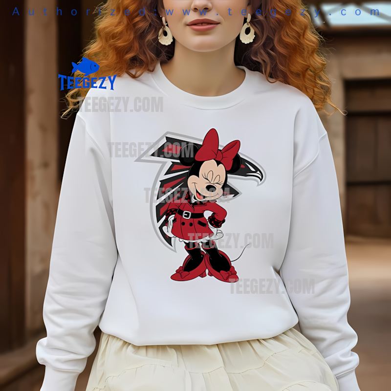 Atlanta Falcons Minnie Mouse Logo Fashion Long Sleeve Atlanta Falcons Minnie Mouse Logo Fashion Long Sleeve