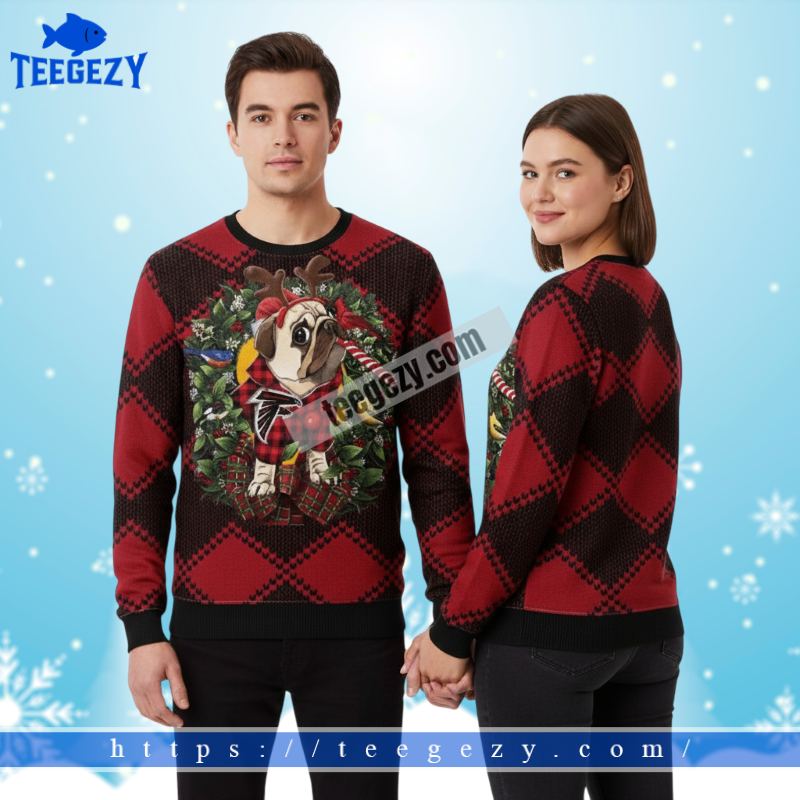 Atlanta Falcons Mickey Mouse Player Cheap Ugly Sweater Red Atlanta Falcons Mickey Mouse Player Cheap Ugly Sweater Red