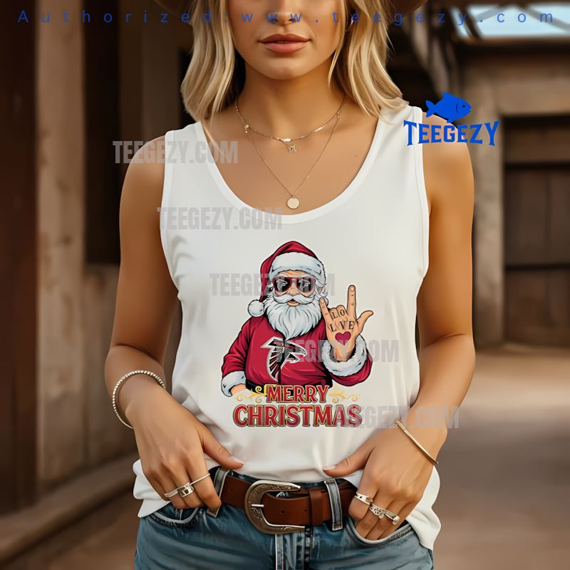 Atlanta Falcons Rock Santa Merry Christmas Holiday Tanktop Atlanta Falcons Rock Santa Merry Christmas Holiday Tanktop