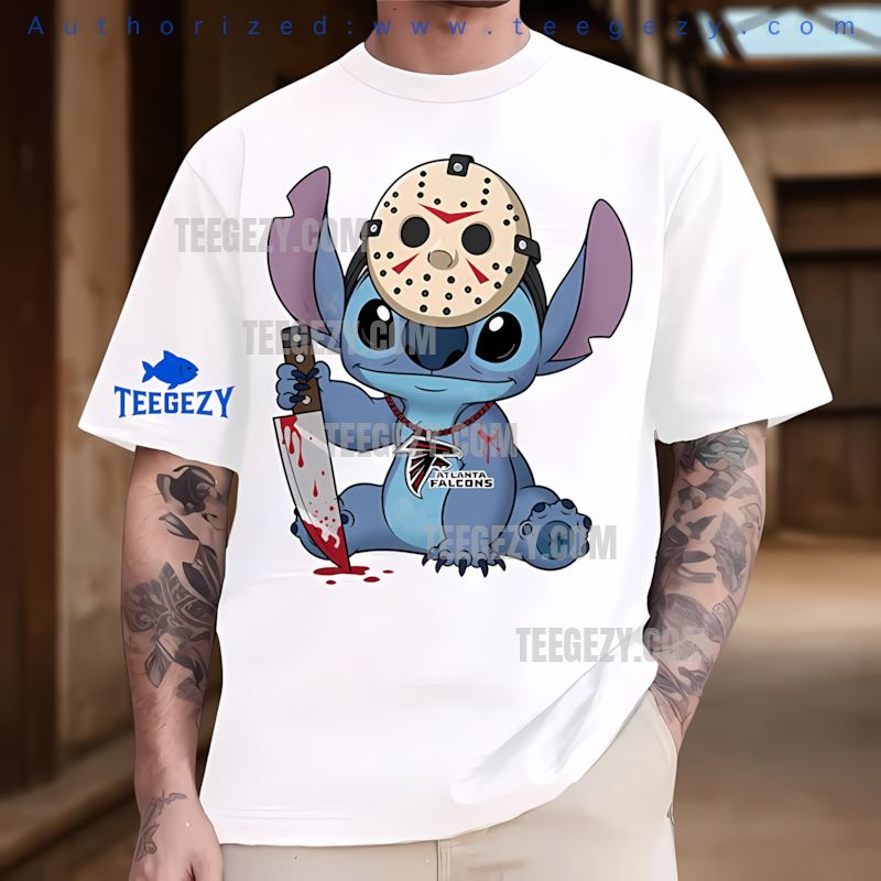 Atlanta Falcons Stitch Jason Halloween Costume Tee