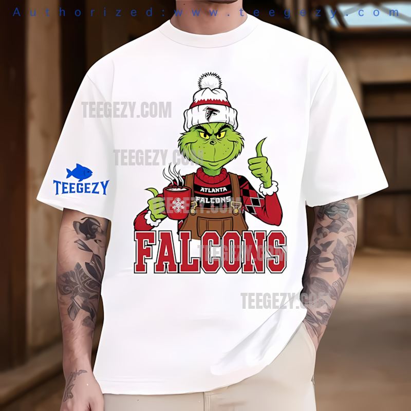 Atlanta Falcons The Grinch Winter Hot Cocoa Holiday Tee