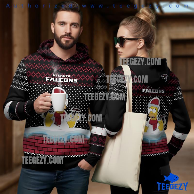 Atlanta Falcons The Simpsons 3D Ugly Pullover Hoodie Atlanta Falcons The Simpsons 3D Ugly Pullover Hoodie