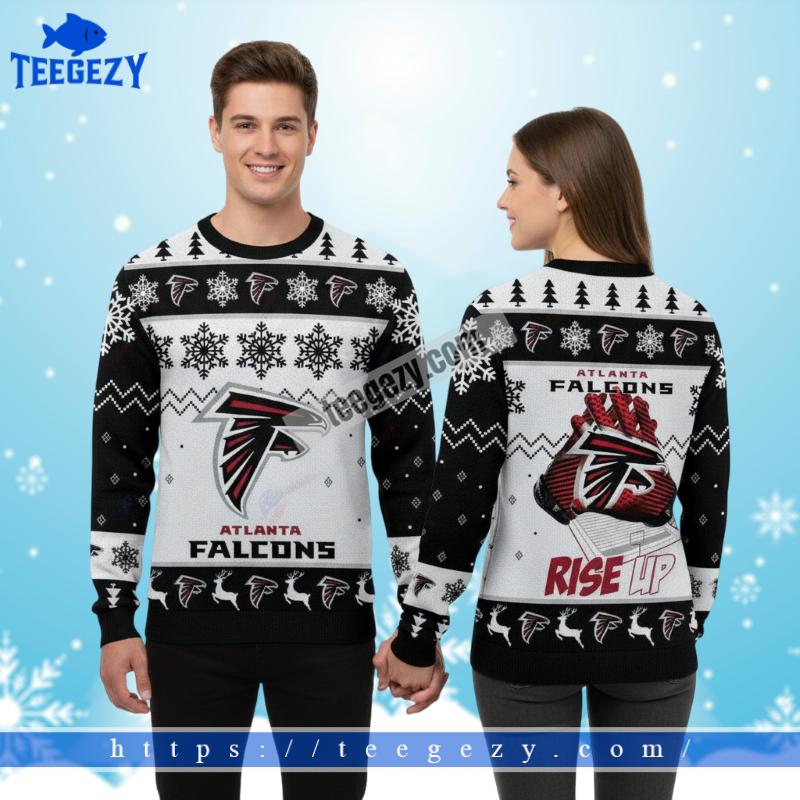 Atlanta Falcons Wide Receivers Black Christmas Ugly Sweater Atlanta Falcons Wide Receivers Black Christmas Ugly Sweater