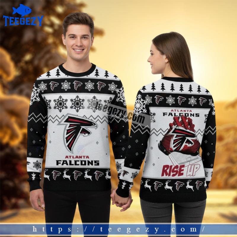 Atlanta Falcons Wide Receivers Black Christmas Ugly Sweater Atlanta Falcons Wide Receivers Black Christmas Ugly Sweater