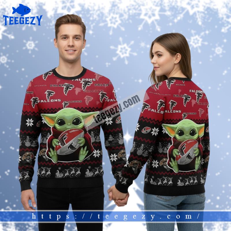 Baby Yoda Atlanta Falcons Cheap Ugly Sweater Red