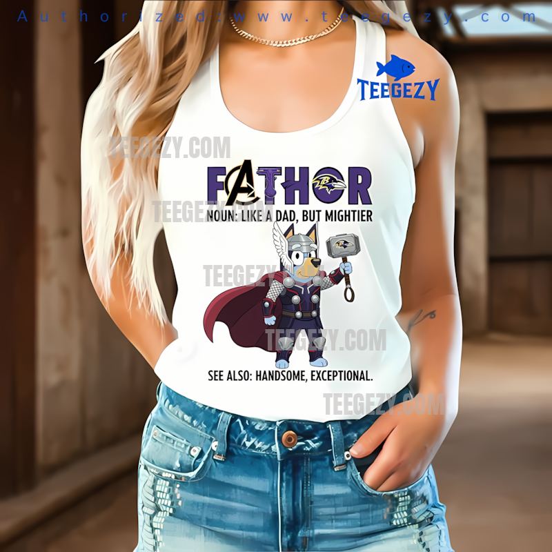 Baltimore Ravens Bluey Fathor Limited Edition Tanktop Baltimore Ravens Bluey Fathor Limited Edition Tanktop