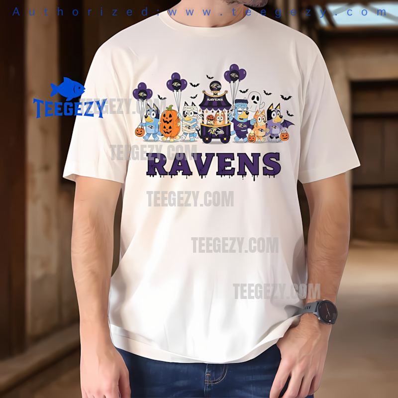 Baltimore Ravens Bluey Halloween Parade Costume Tee