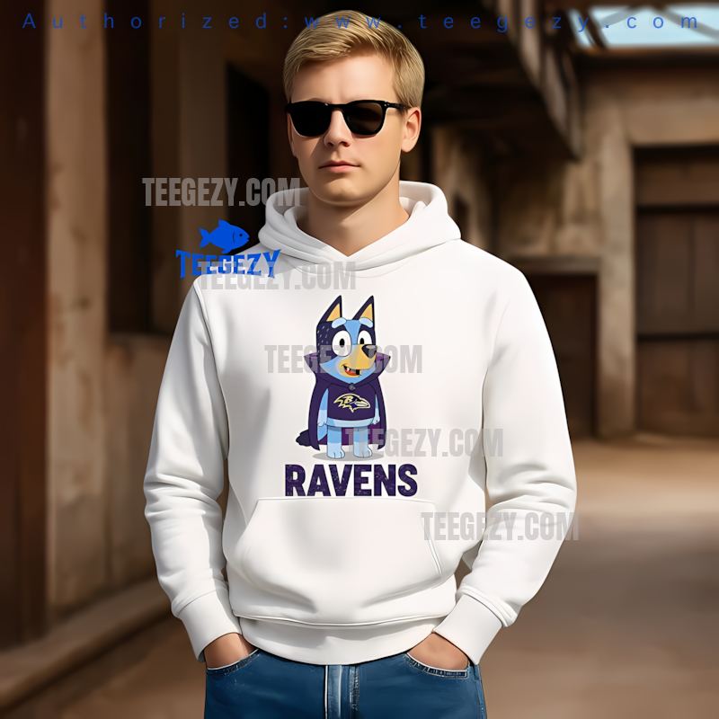 Baltimore Ravens Bluey Vampire Spooky Hoodie Baltimore Ravens Bluey Vampire Spooky Hoodie