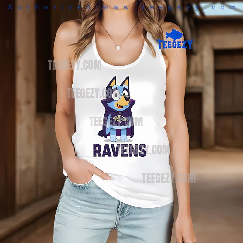 Baltimore Ravens Bluey Vampire Spooky Tanktop Baltimore Ravens Bluey Vampire Spooky Tanktop