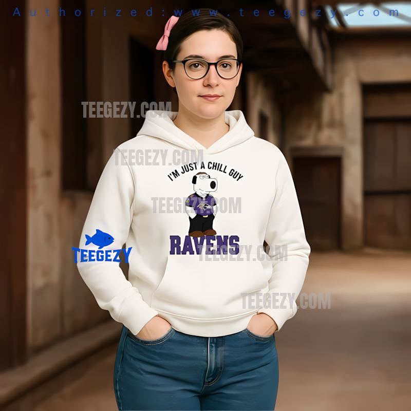 Baltimore Ravens Brian Griffin Chill Guy Casual Hoodie Baltimore Ravens Brian Griffin Chill Guy Casual Hoodie
