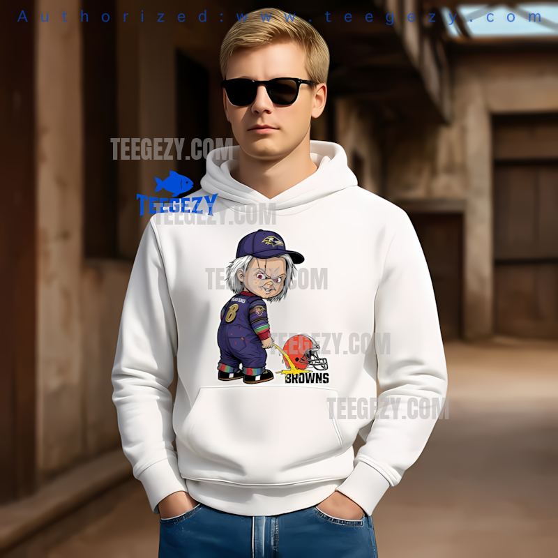 Baltimore Ravens Chucky Cleveland Browns Rivalry Halloween Hoodie Baltimore Ravens Chucky Cleveland Browns Rivalry Halloween Hoodie