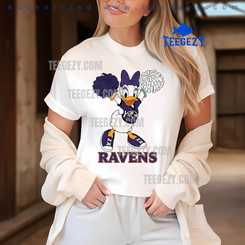 Baltimore Ravens Daisy Duck Cheerleader Holiday Tee