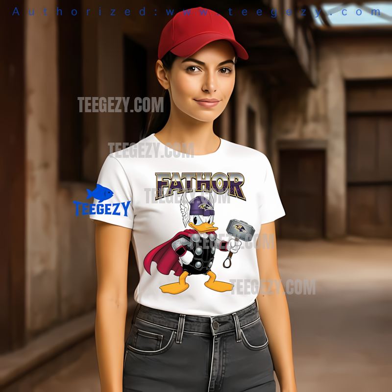 Baltimore Ravens Donald Duck Fathor Fun Tee