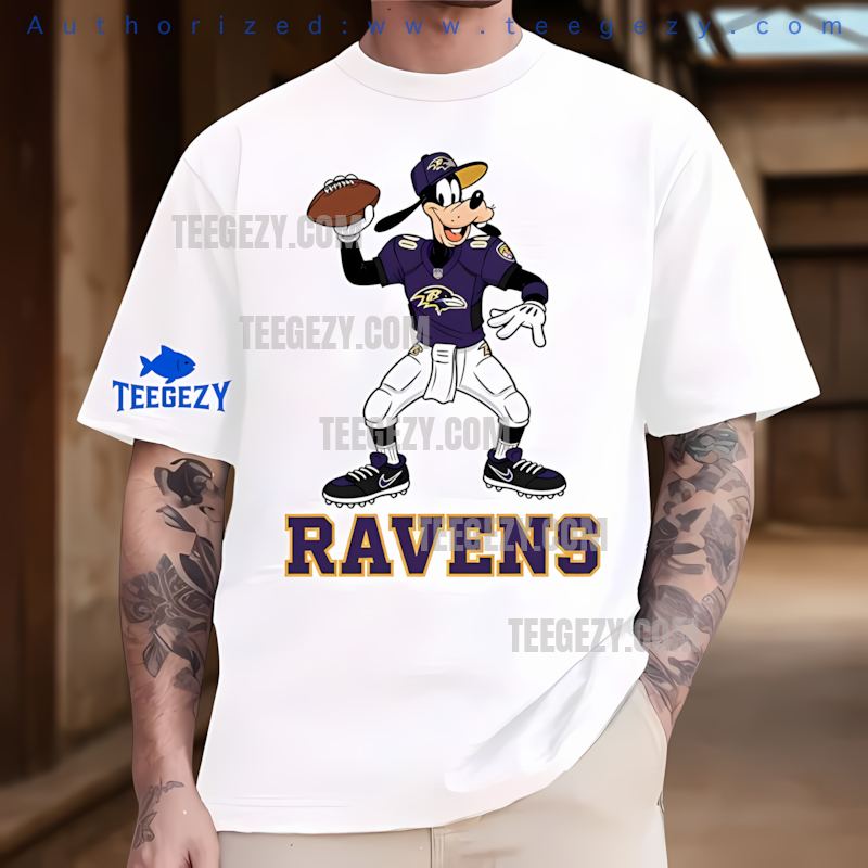 Baltimore Ravens Goofy Football Quarterback Fun Shirt