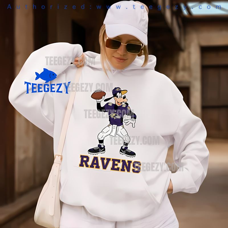 Baltimore Ravens Goofy Football Quarterback Fun Hoodie Baltimore Ravens Goofy Football Quarterback Fun Hoodie