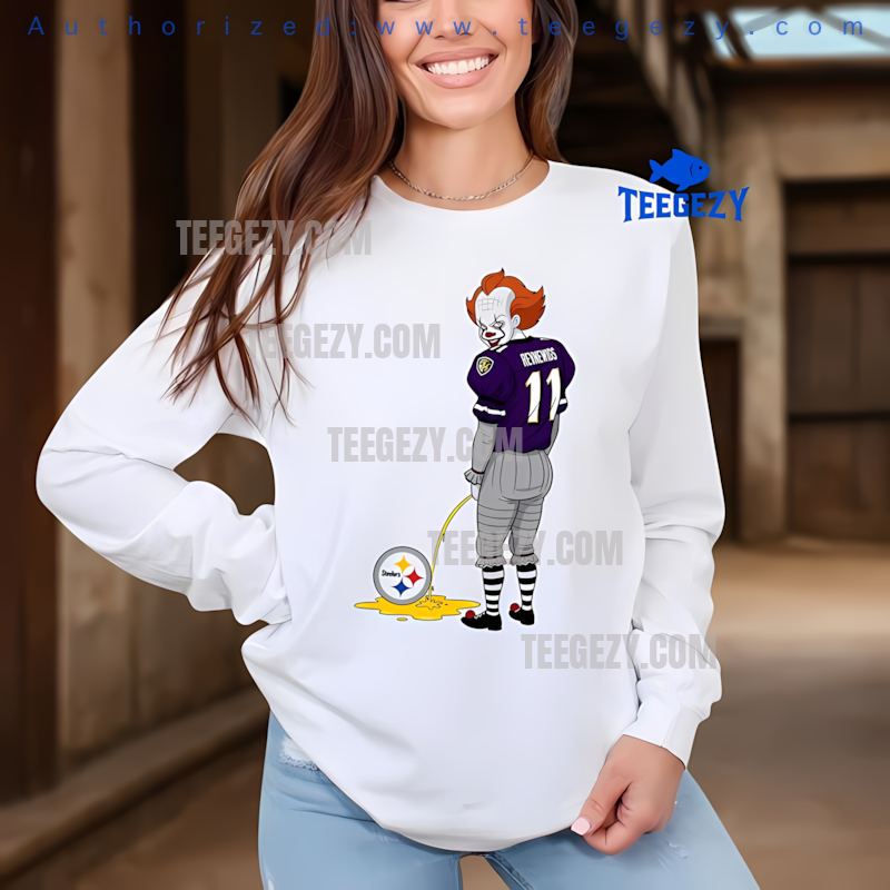 Baltimore Ravens Halloween Pennywise SLong Sleevelers Rivalry Shirt Baltimore Ravens Halloween Pennywise SLong Sleevelers Rivalry Shirt