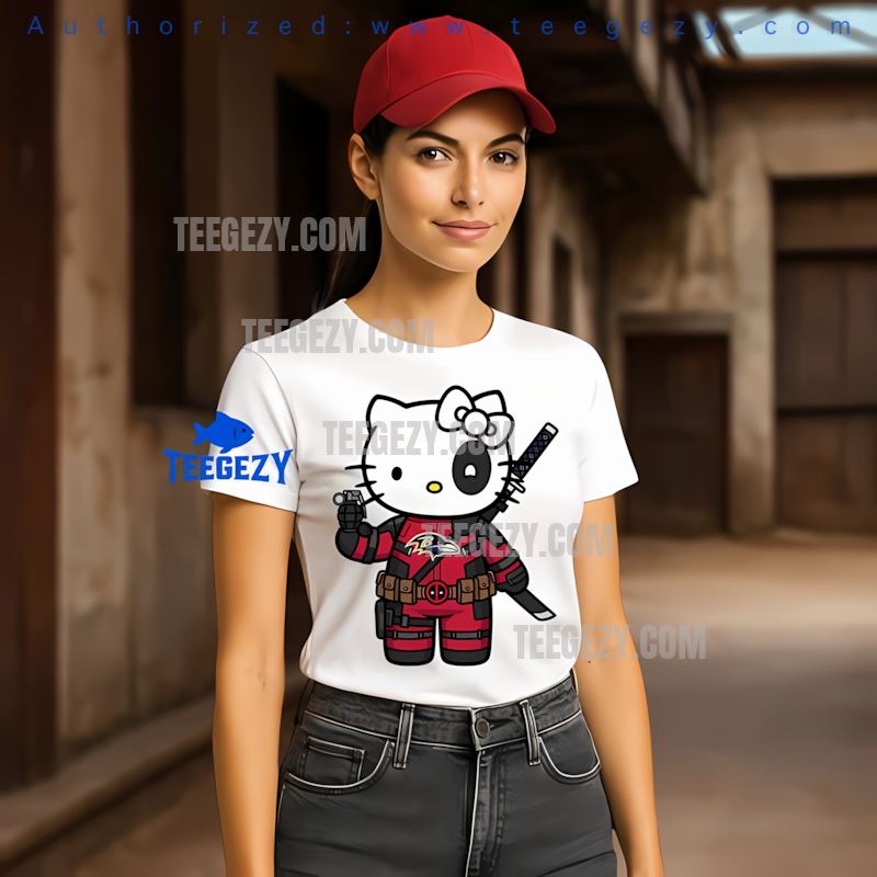 Baltimore Ravens Hello Kitty Deadpool Fun Shirt