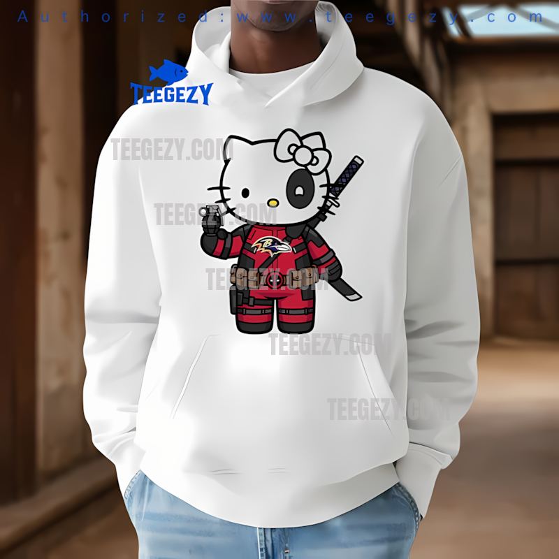 Baltimore Ravens Hello Kitty Deadpool Fun Hoodie Baltimore Ravens Hello Kitty Deadpool Fun Hoodie