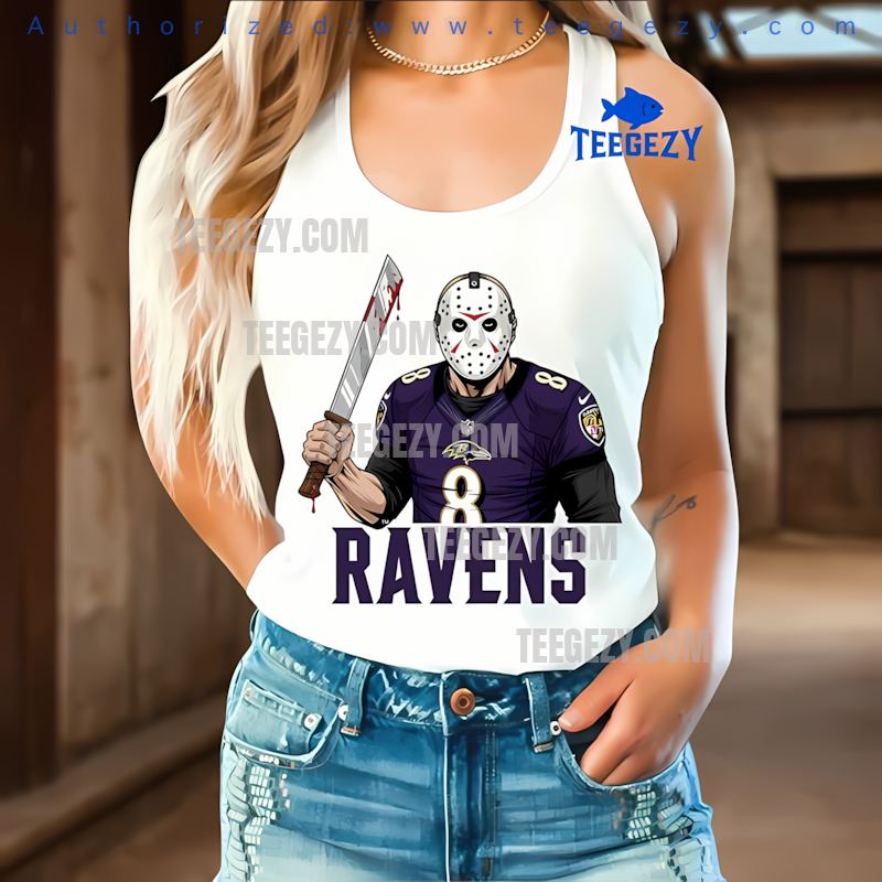 Baltimore Ravens Jason Voorhees Machete Football Tanktop Baltimore Ravens Jason Voorhees Machete Football Tanktop