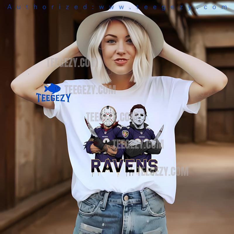 Baltimore Ravens Jason Voorhees Michael Myers Horror Tee