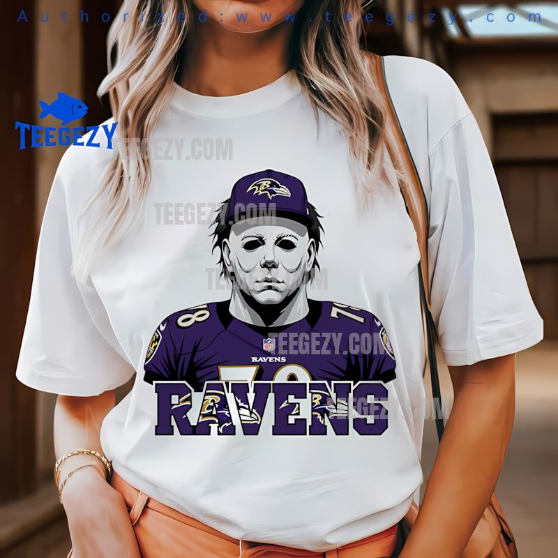 Baltimore Ravens Michael Myers Spooky Costume Shirt