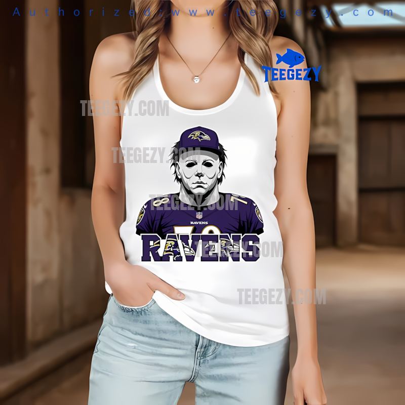 Baltimore Ravens Michael Myers Spooky Costume Tanktop Baltimore Ravens Michael Myers Spooky Costume Tanktop