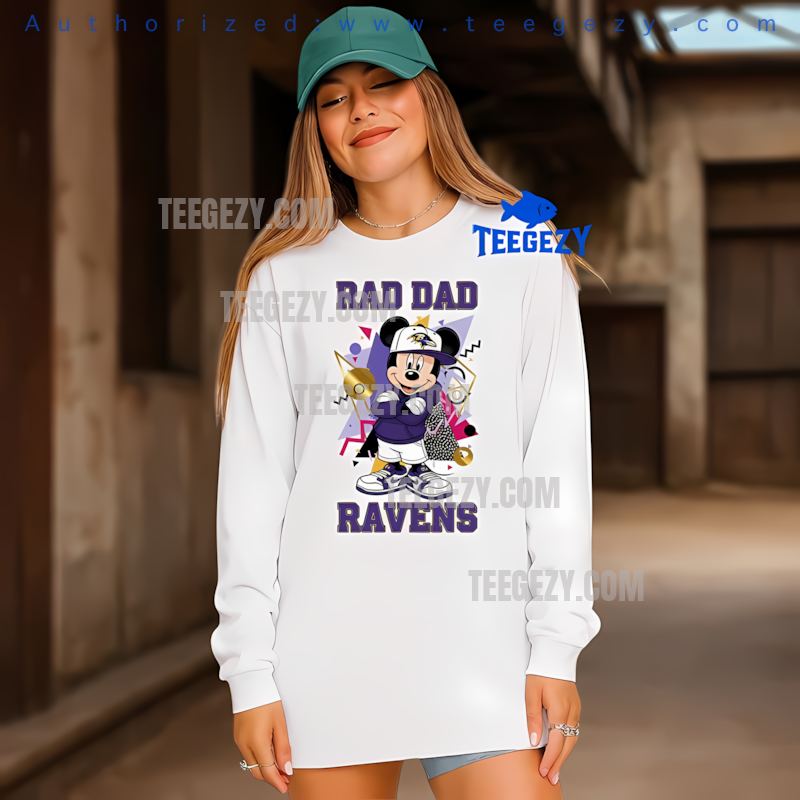 Baltimore Ravens Mickey Mouse Rad Dad Casual Long Sleeve Baltimore Ravens Mickey Mouse Rad Dad Casual Long Sleeve