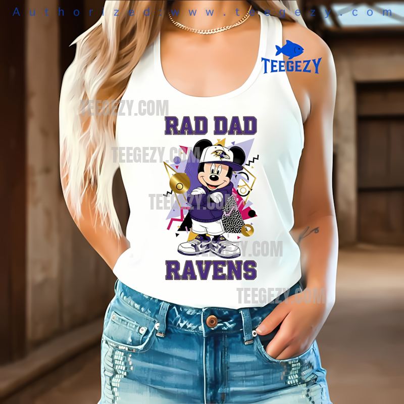 Baltimore Ravens Mickey Mouse Rad Dad Casual Tanktop Baltimore Ravens Mickey Mouse Rad Dad Casual Tanktop