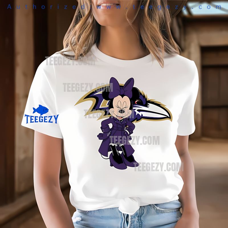Baltimore Ravens Minnie Mouse Logo Fashion Tee