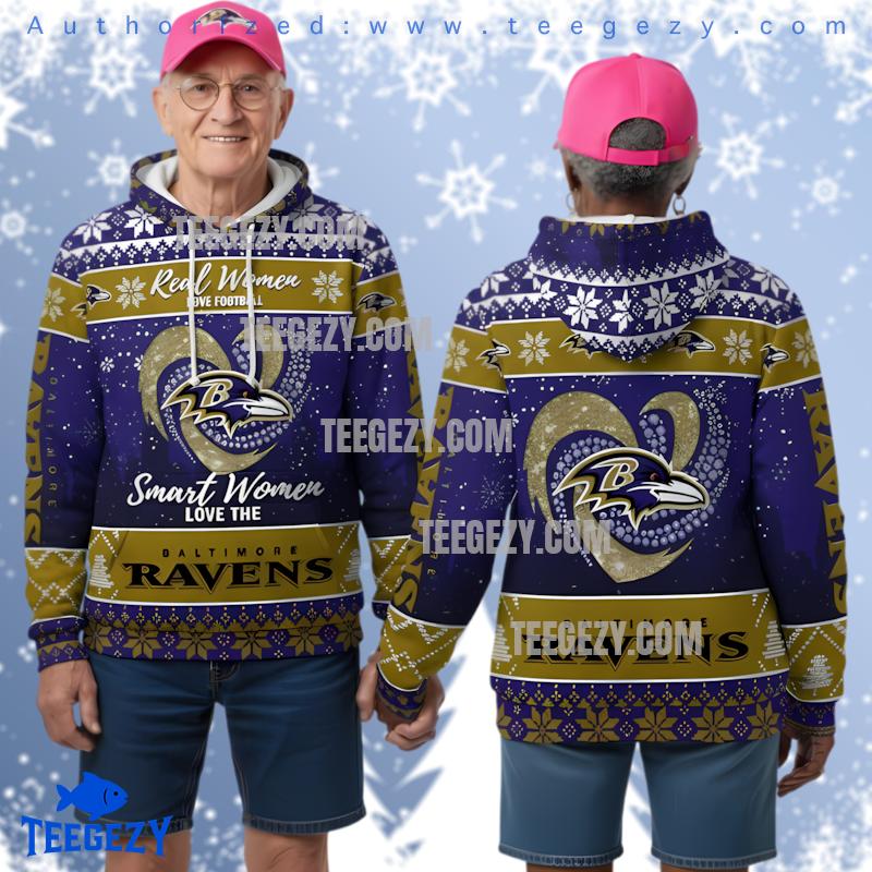 Baltimore Ravens Real Women Love Fans 3D Ugly Hoodie Women Baltimore Ravens Real Women Love Fans 3D Ugly Hoodie Women