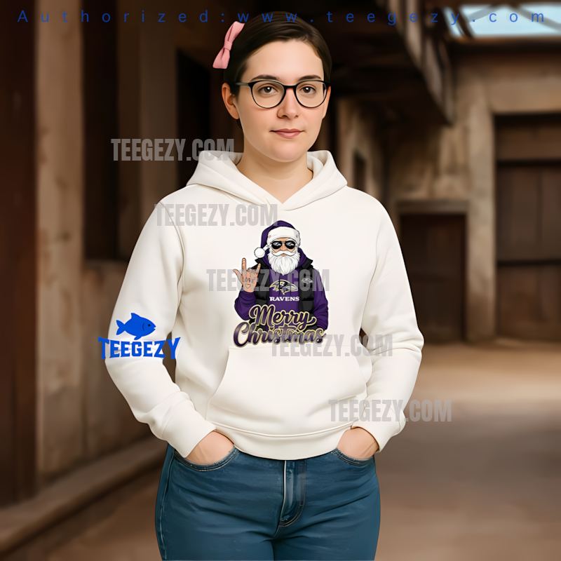 Baltimore Ravens Rock Santa Merry Christmas Holiday Hoodie Baltimore Ravens Rock Santa Merry Christmas Holiday Hoodie
