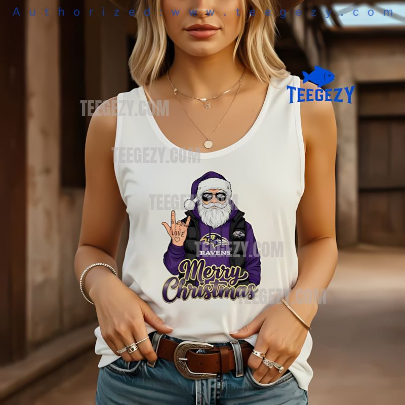 Baltimore Ravens Rock Santa Merry Christmas Holiday Tanktop Baltimore Ravens Rock Santa Merry Christmas Holiday Tanktop