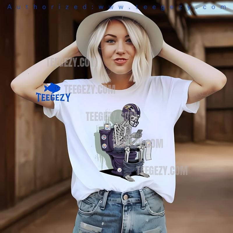 Baltimore Ravens Skeleton Toilet Steelers Rivalry Shirt