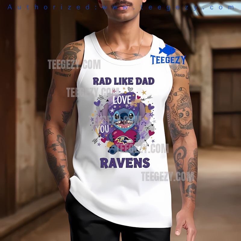 Baltimore Ravens Stitch Rad Like Dad Holiday Tanktop Baltimore Ravens Stitch Rad Like Dad Holiday Tanktop