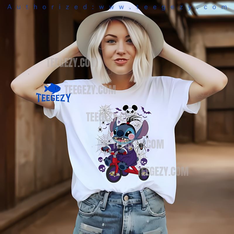 Baltimore Ravens Stitch Saw Halloween Spooky Shirt