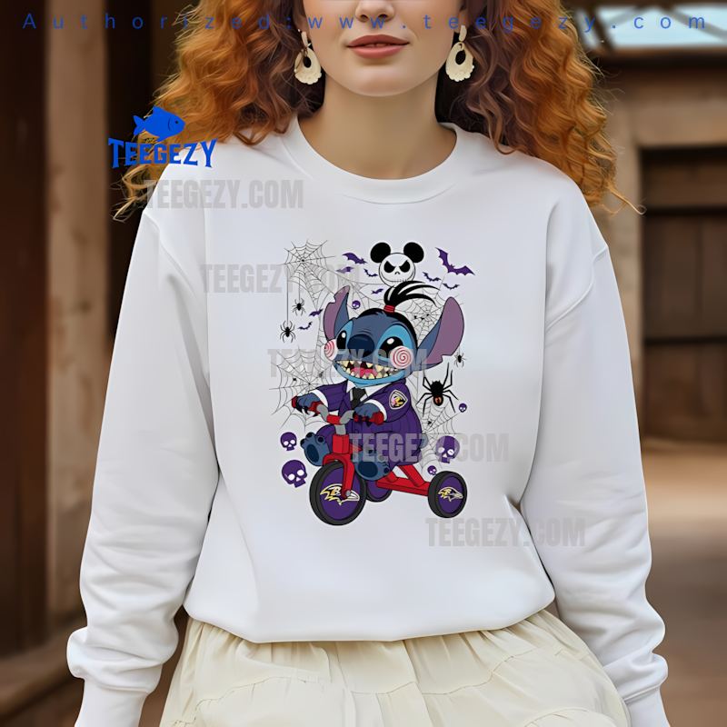 Baltimore Ravens Stitch Saw Halloween Spooky Long Sleeve Baltimore Ravens Stitch Saw Halloween Spooky Long Sleeve