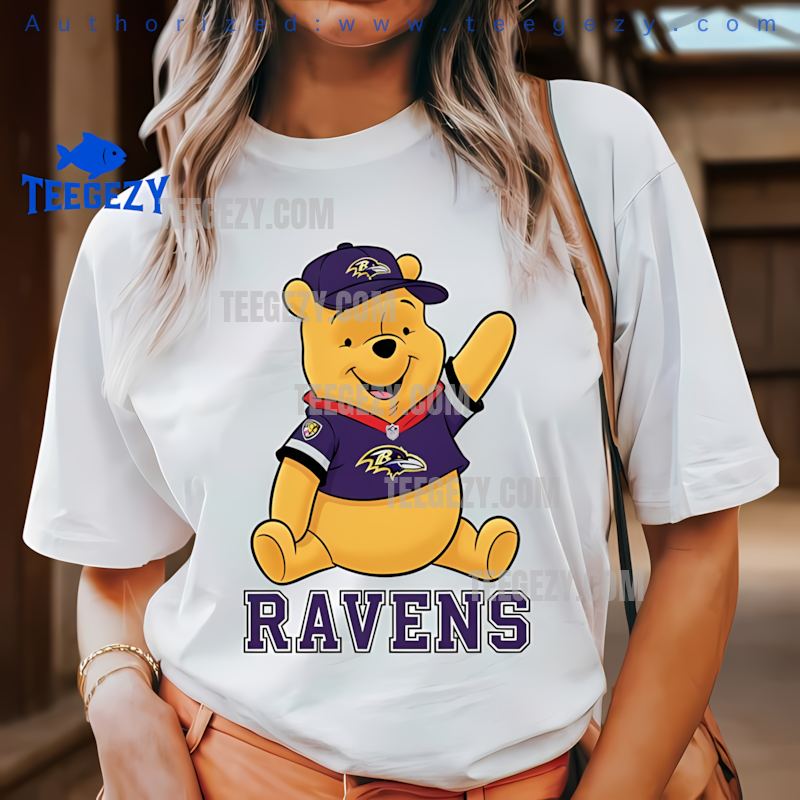 Baltimore Ravens Winnie The Pooh Football Team Spirit Holiday Shirt