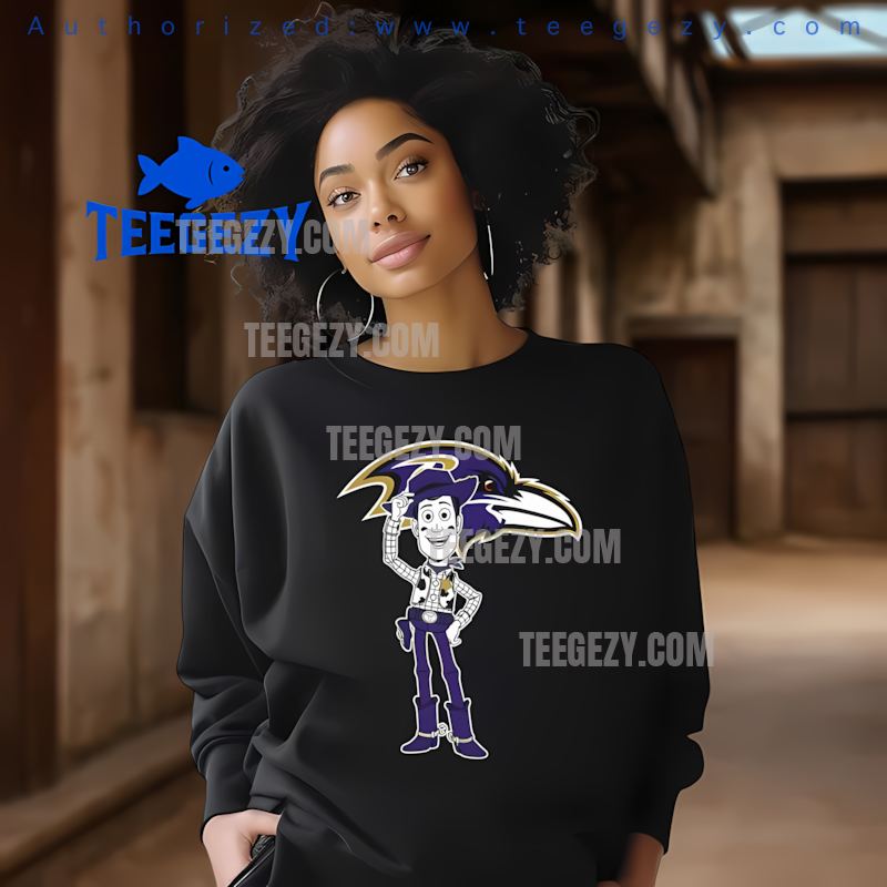 Baltimore Ravens Woody Toy Story Classic Fun Long Sleeve Baltimore Ravens Woody Toy Story Classic Fun Long Sleeve