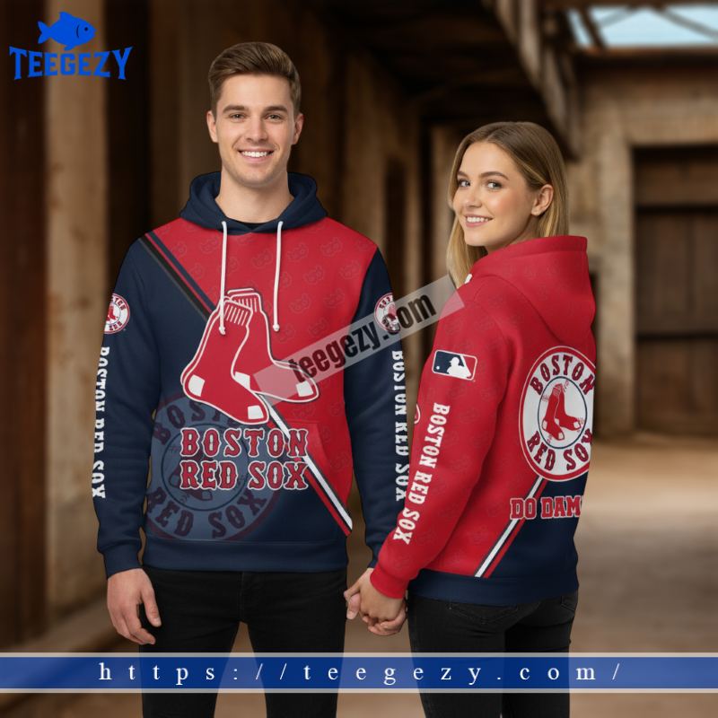 Boston Red Sox Baseball Red 3D Zip Up Hoodies Boston Red Sox Baseball Red 3D Zip Up Hoodies