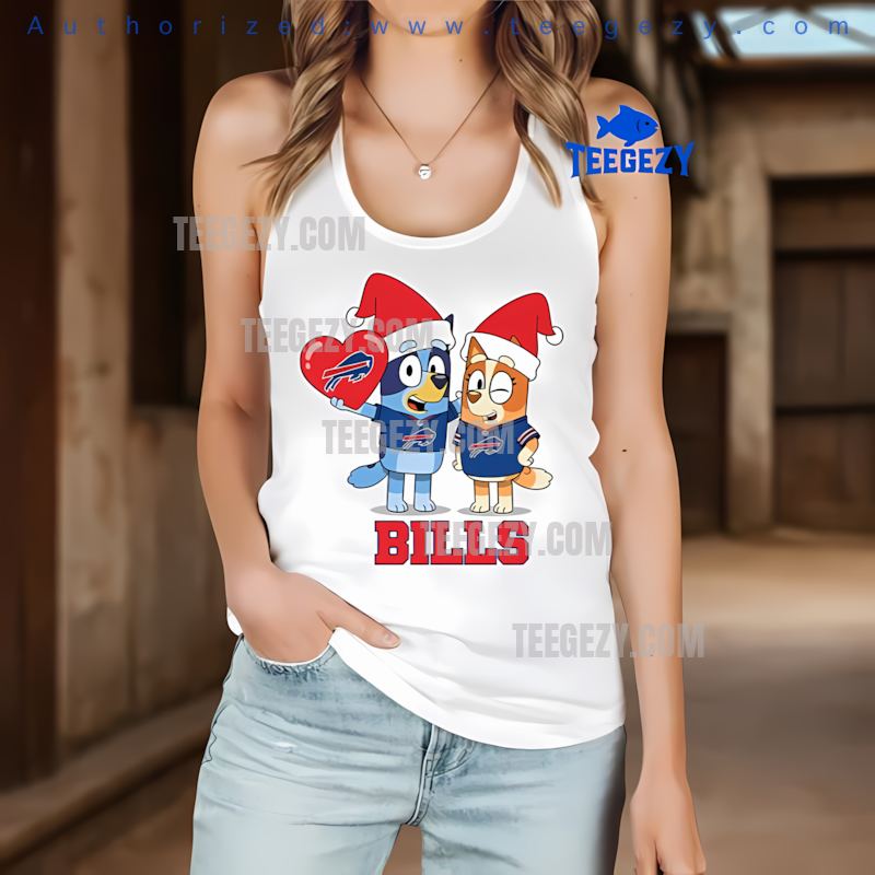 Buffalo Bills Bluey And Bingo Classic Christmas Tanktop Buffalo Bills Bluey And Bingo Classic Christmas Tanktop