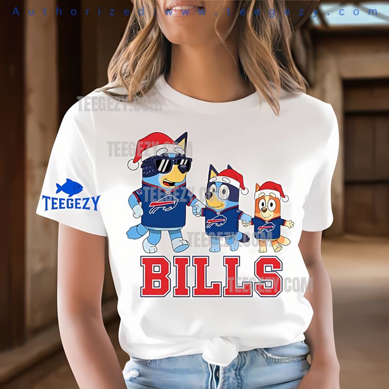 Buffalo Bills Bluey Family Santa Parade Limited Edition Tee