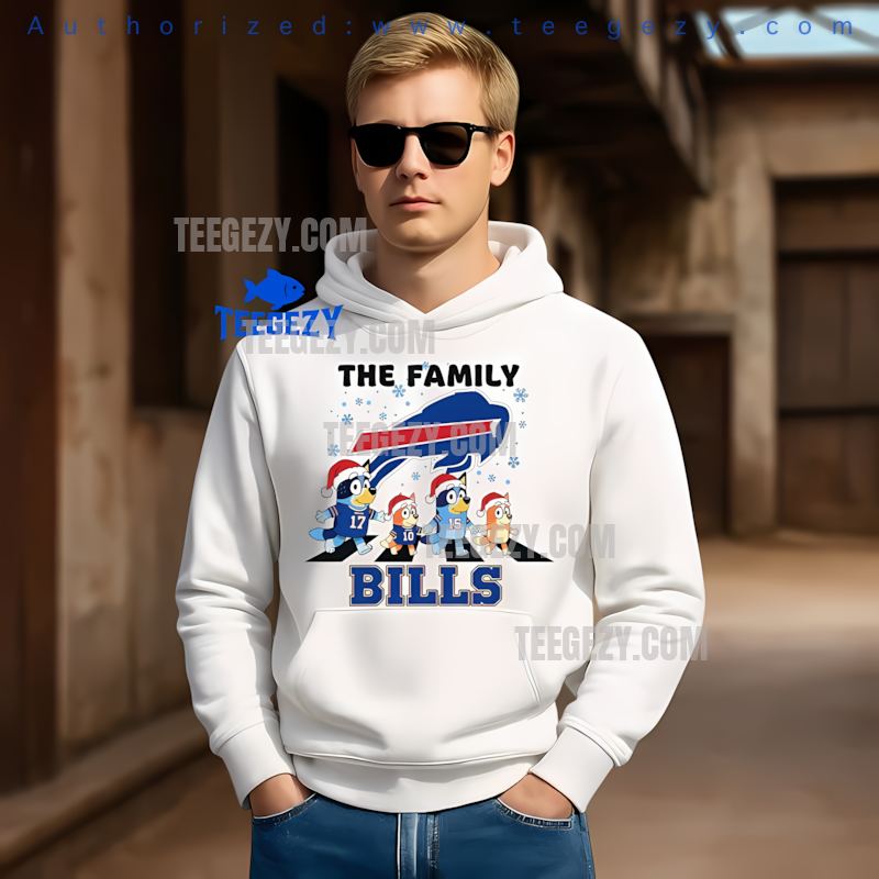 Buffalo Bills Bluey Family Snowflake Christmas Holiday Hoodie Buffalo Bills Bluey Family Snowflake Christmas Holiday Hoodie