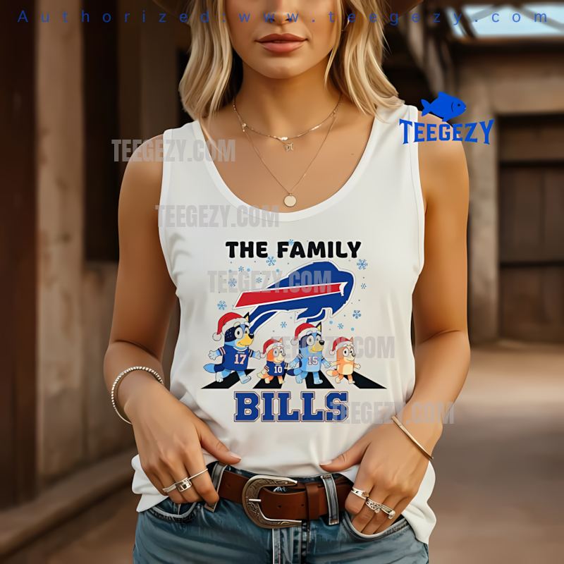 Buffalo Bills Bluey Family Snowflake Christmas Holiday Tanktop Buffalo Bills Bluey Family Snowflake Christmas Holiday Tanktop