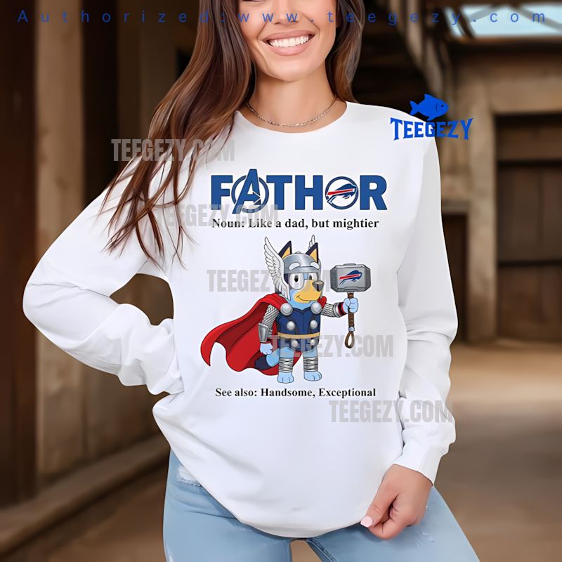 Buffalo Bills Bluey Fathor Fun Holiday Long Sleeve Buffalo Bills Bluey Fathor Fun Holiday Long Sleeve