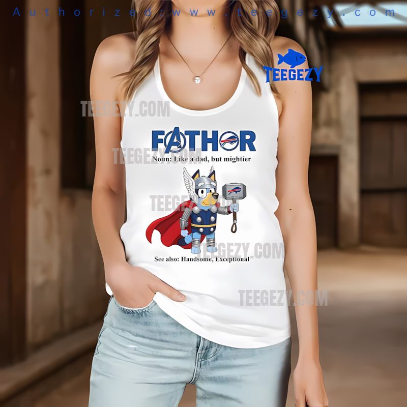 Buffalo Bills Bluey Fathor Fun Holiday Tanktop Buffalo Bills Bluey Fathor Fun Holiday Tanktop