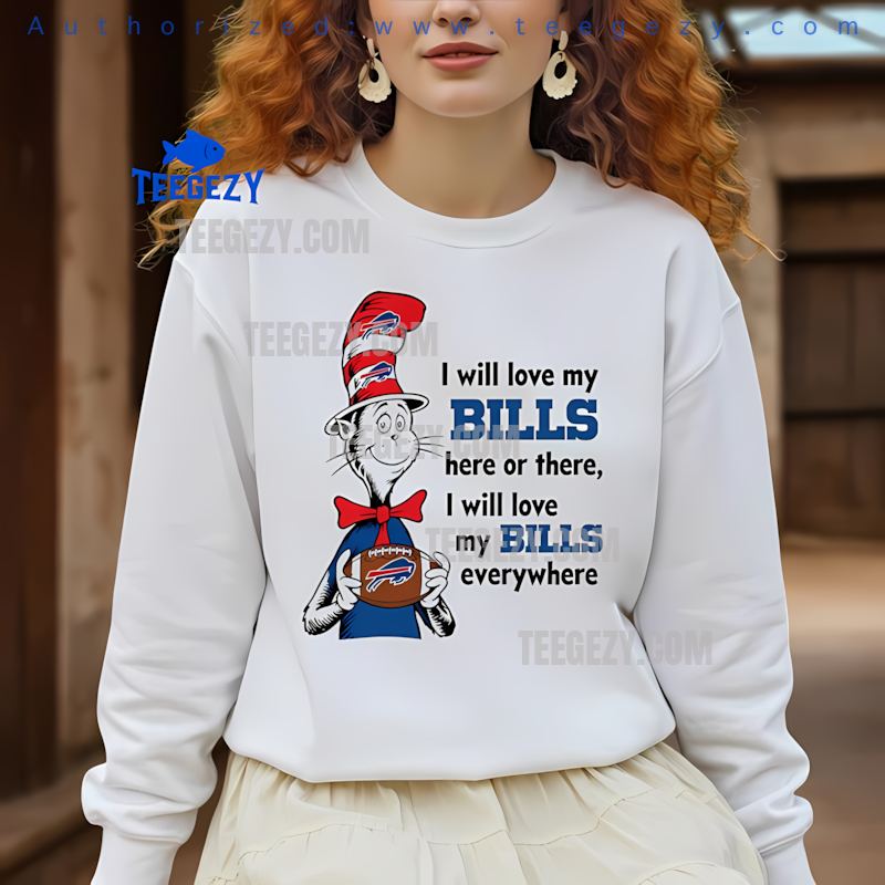 Buffalo Bills Cat In The Hat Love Everywhere Holiday Long Sleeve Buffalo Bills Cat In The Hat Love Everywhere Holiday Long Sleeve