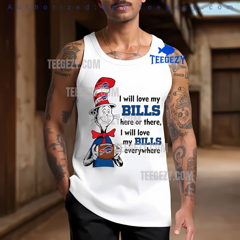 Buffalo Bills Cat In The Hat Love Everywhere Holiday Tanktop Buffalo Bills Cat In The Hat Love Everywhere Holiday Tanktop