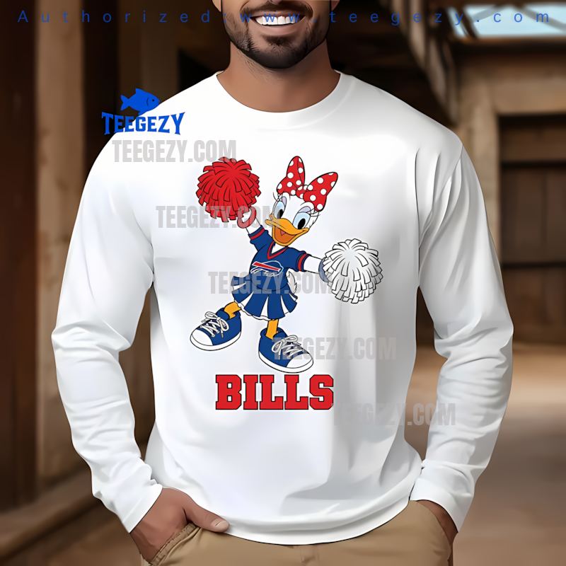 Buffalo Bills Daisy Duck Cheerleader Holiday Long Sleeve Buffalo Bills Daisy Duck Cheerleader Holiday Long Sleeve