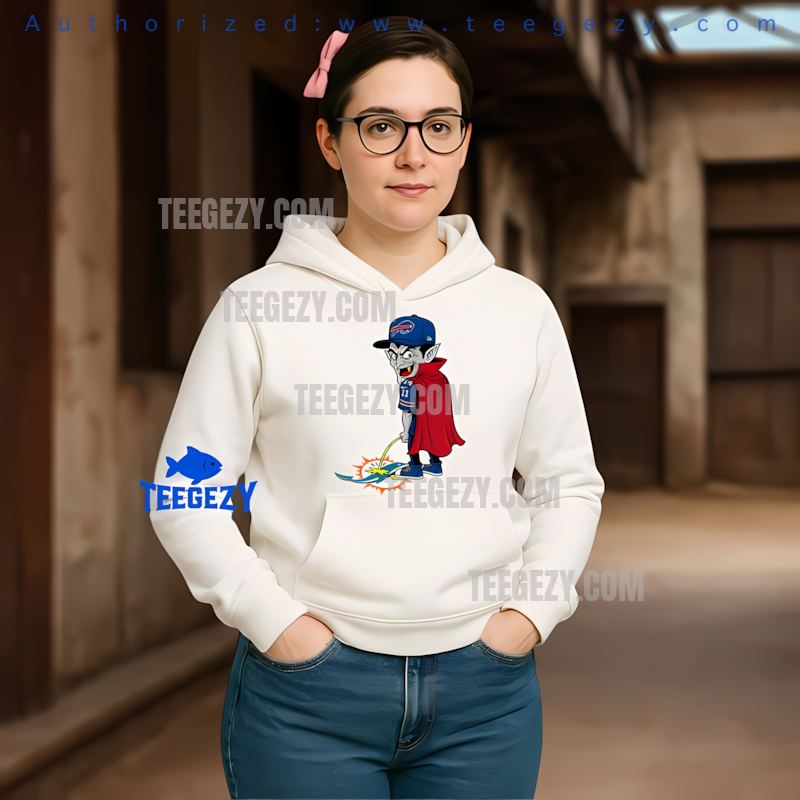 Buffalo Bills Dracula Miami Dolphins Rivalry Spooky Hoodie Buffalo Bills Dracula Miami Dolphins Rivalry Spooky Hoodie